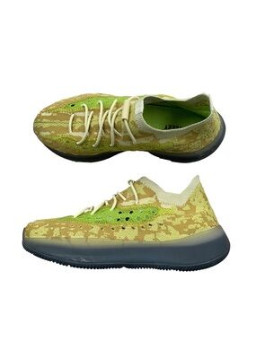 Adidas Big Kid Size 3.5 Yeezy Boost 380 Hylte Neon Lime Green Slip In Sneakers